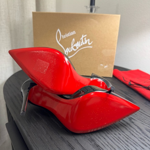Christian Louboutin Iriza 100 Patent Black 37.5 - Picture 8 of 9